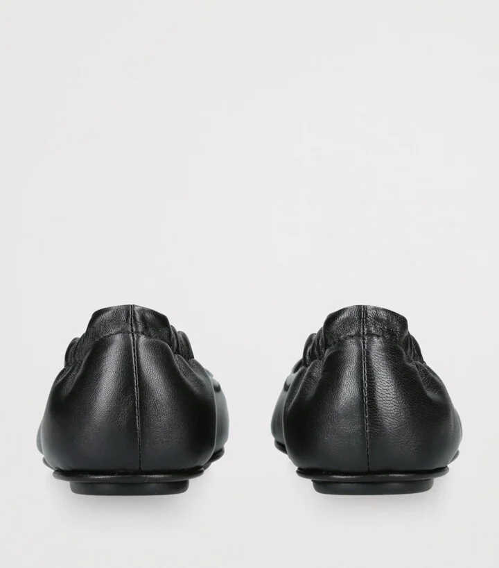 Tory Burch Leather Minnie Travel Ballet Flats - Image 2
