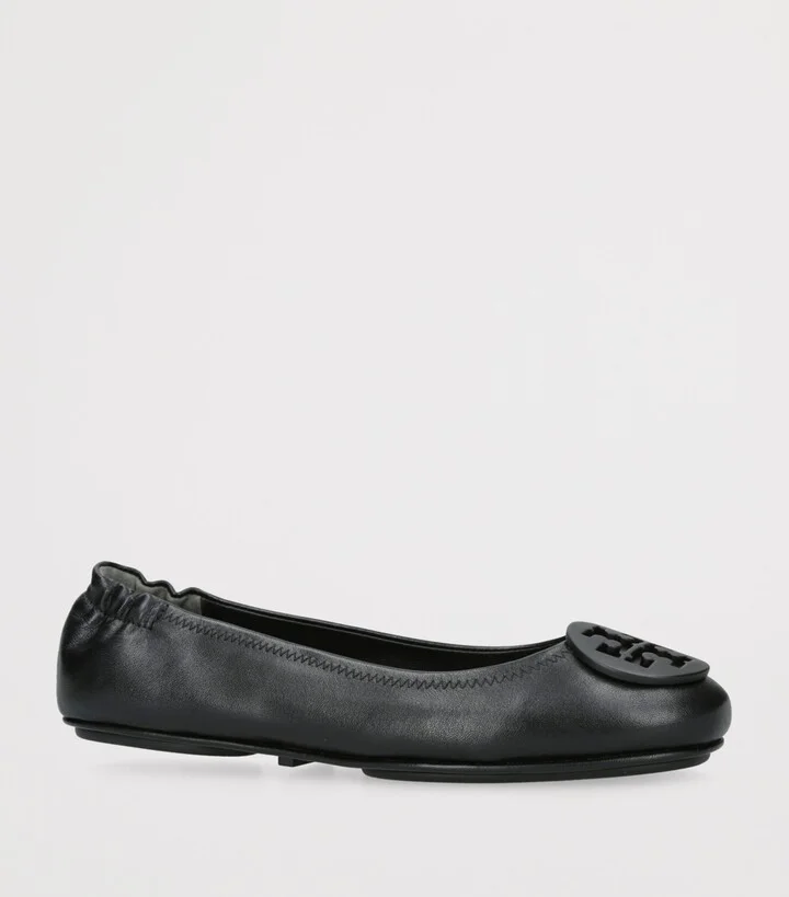 Tory Burch Leather Minnie Travel Ballet Flats - Image 3