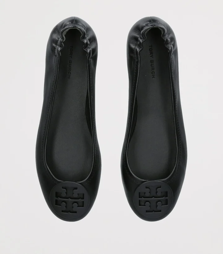 Tory Burch Leather Minnie Travel Ballet Flats - Image 4