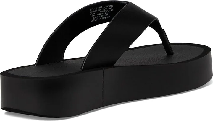 Tory Burch Leather Platform Flip Flop Women's Shoes Black/Black : 11 M - Image 4