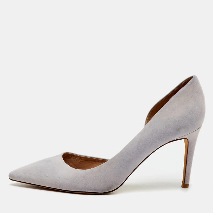 Tory Burch Light Lilac Suede Pointed Toe D'orsay Pumps Size 40
