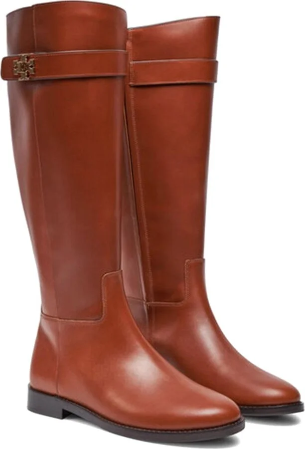Tory Burch 'Lock Ridin' Brown Leather Boots - Image 4