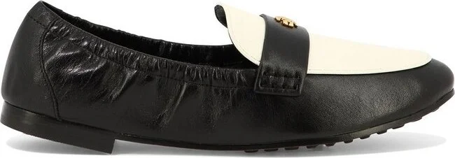 Tory Burch Logo Plaque Color-Block Loafers