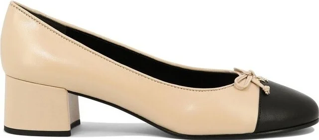 Tory Burch Logo Plaque Round-Toe Pumps