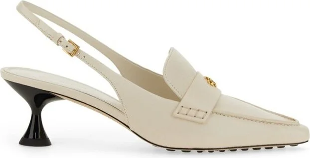 Tory Burch Logo Plaque Slingback Pumps