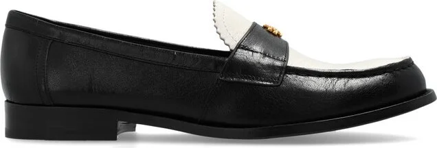 Tory Burch Logo Plaque Two-Toned Loafers