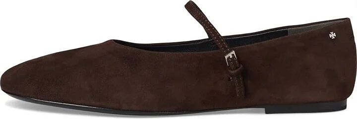Tory Burch Mary Jane Ballet Women's Flat Shoes Dark Cocoa : 10.5 M, Leather/Nylon - Image 6