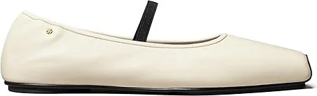 Tory Burch Mary Jane Ballet Women's Flat Shoes New Ivory/Perfect Black : 7.5 M, Leather/Nylon - Image 4