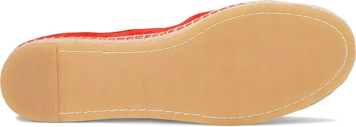 Tory Burch Mary Jane Espadrille Women's Flat Shoes Blazing Red/Blazing Red/Natural : 6 M, Leather - Image 3