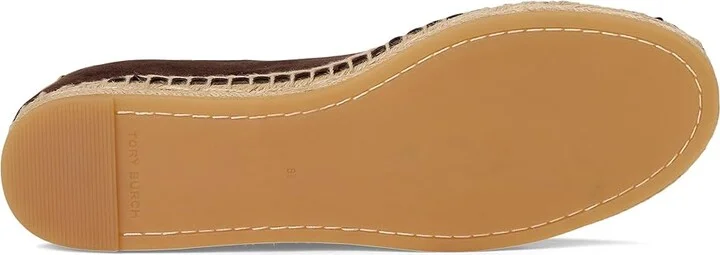 Tory Burch Mary Jane Espadrille Women's Flat Shoes Dark Cocoa/Dark Cocoa/Natural : 11 M, Leather - Image 3