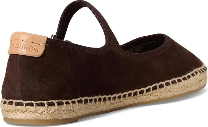 Tory Burch Mary Jane Espadrille Women's Flat Shoes Dark Cocoa/Dark Cocoa/Natural : 11 M, Leather - Image 4