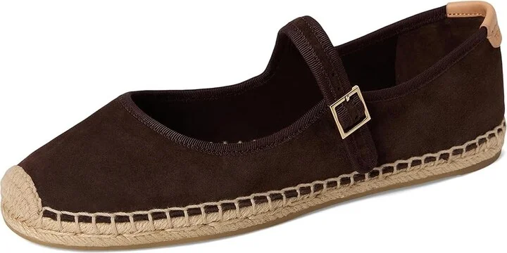 Tory Burch Mary Jane Espadrille Women's Flat Shoes Dark Cocoa/Dark Cocoa/Natural : 11 M, Leather - Image 5