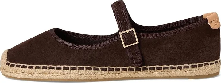 Tory Burch Mary Jane Espadrille Women's Flat Shoes Dark Cocoa/Dark Cocoa/Natural : 11 M, Leather - Image 6