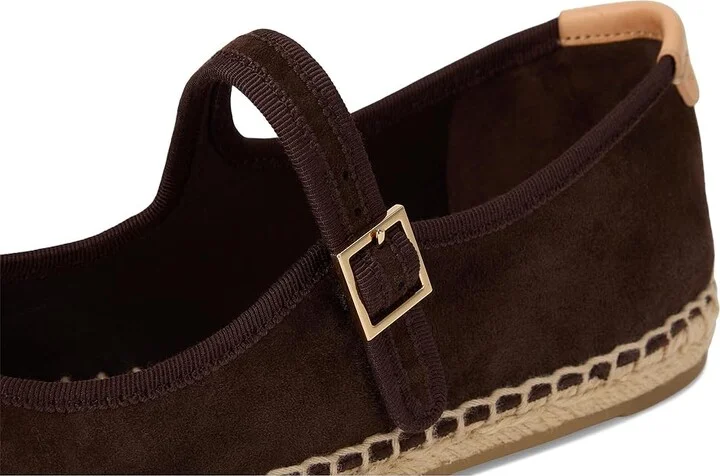 Tory Burch Mary Jane Espadrille Women's Flat Shoes Dark Cocoa/Dark Cocoa/Natural : 11 M, Leather - Image 7
