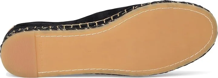 Tory Burch Mary Jane Espadrille Women's Flat Shoes Perfect Black/Perfect Black/Natural : 5 M, Leather - Image 3