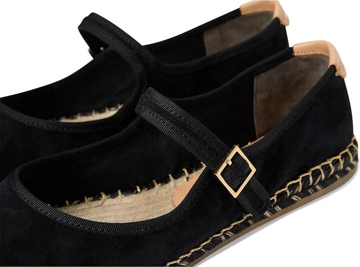 Tory Burch Mary Jane Espadrille Women's Flat Shoes Perfect Black/Perfect Black/Natural : 5 M, Leather - Image 7