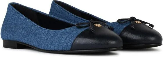 Tory Burch 'Matelassé' Ballet Flats In Blue Denim Blend - Image 2