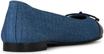 Tory Burch 'Matelassé' Ballet Flats In Blue Denim Blend - Image 3