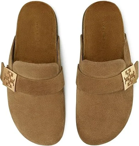 Tory Burch Mellow Mule Women's Shoes River Rock/Gold : 6 M, Suede - Image 2