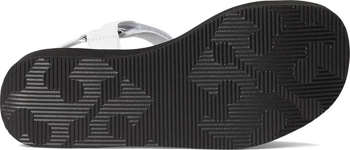 Tory Burch Mellow Platform Sandal Women's Sandals Optic White/Silver/Perfect Black : 9 M, Leather/Rubber - Image 3