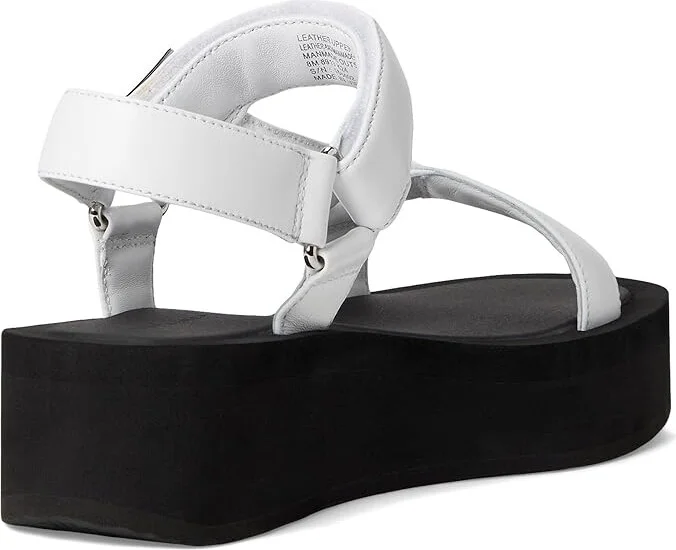 Tory Burch Mellow Platform Sandal Women's Sandals Optic White/Silver/Perfect Black : 9 M, Leather/Rubber - Image 4