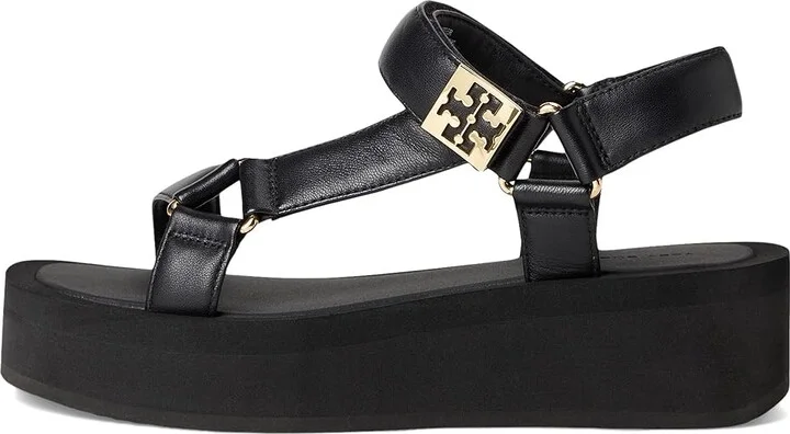 Tory Burch Mellow Platform Sandal Women's Sandals Perfect Black/Gold/Perfect Black : 5 M, Leather/Rubber - Image 6