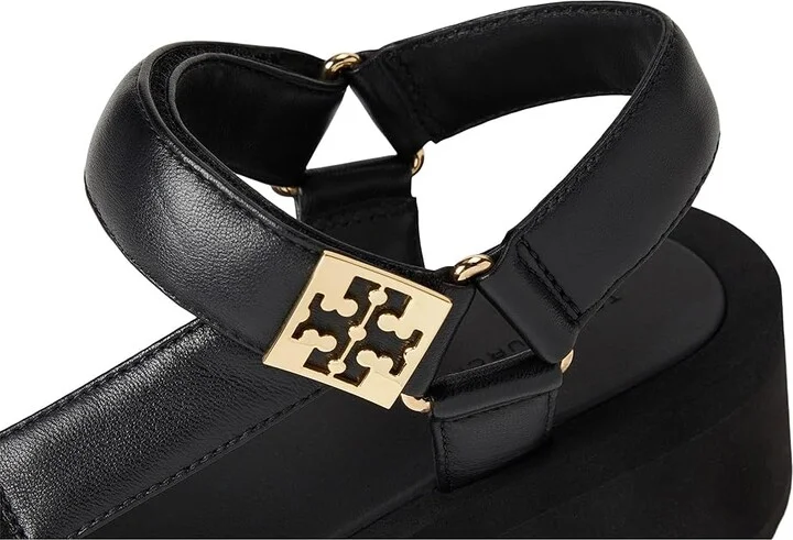 Tory Burch Mellow Platform Sandal Women's Sandals Perfect Black/Gold/Perfect Black : 5 M, Leather/Rubber - Image 7