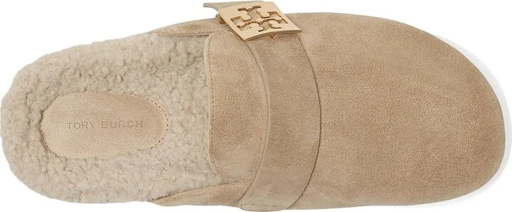 Tory Burch Mellow Shearling Mule Women's Flat Shoes Noisette/Taupe : 7.5 M, Leather/Polyester/Rubber - Image 2