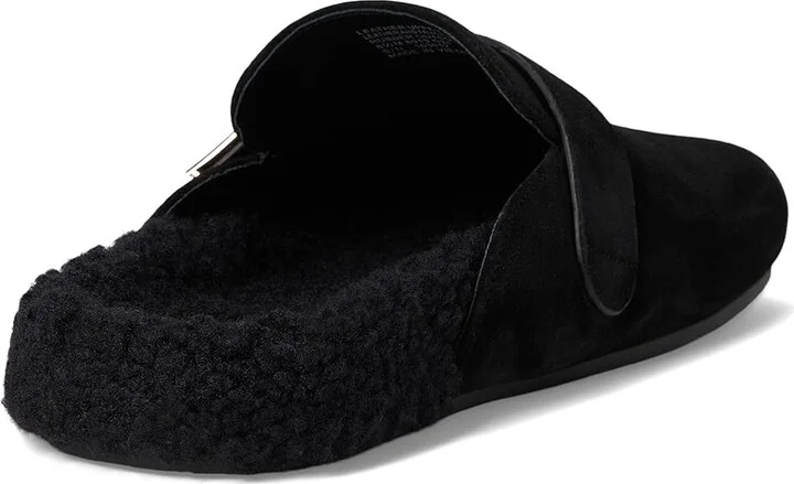 Tory Burch Mellow Shearling Mule Women's Flat Shoes Perfect Black/Perfect Black : 5 M, Leather/Polyester/Rubber - Image 4