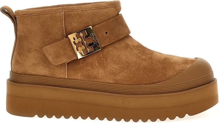 Tory Burch 'Mellow Shearling Platform' Ankle Boots