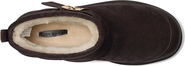 Tory Burch Mellow Shearling Platform Boot Women's Boots Deep Espresso/Gold : 5 M, Suede - Image 2
