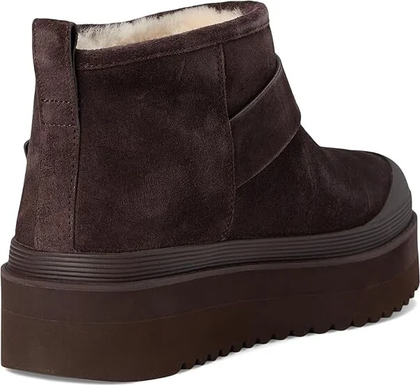 Tory Burch Mellow Shearling Platform Boot Women's Boots Deep Espresso/Gold : 5 M, Suede - Image 4