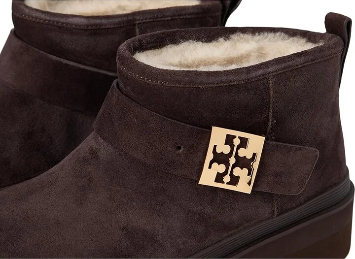 Tory Burch Mellow Shearling Platform Boot Women's Boots Deep Espresso/Gold : 5 M, Suede - Image 7