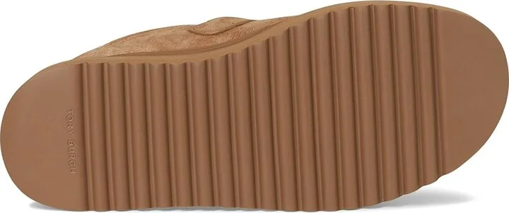 Tory Burch Mellow Shearling Platform Mule Women's Flat Shoes Light Chestnut/Gold : 9.5 M, Suede - Image 3