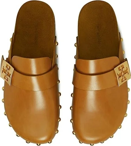 Tory Burch Mellow Stud Mule Women's Shoes Caramel Corn/Gold : 5 M, Leather - Image 2
