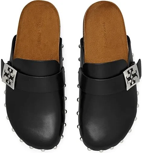 Tory Burch Mellow Stud Mule Women's Shoes Perfect Black/Silver : 10.5 M, Leather - Image 2