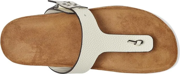 Tory Burch Mellow Thong Sandals Women's Wedge Shoes Blanc/Light Oak : 7.5 M, Suede - Image 2