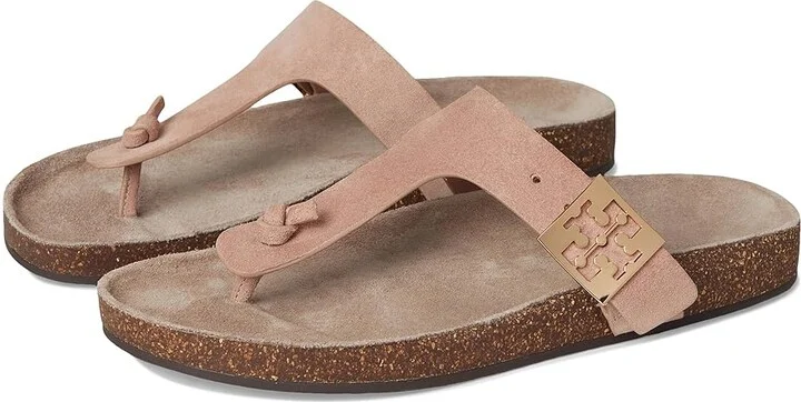 Tory Burch Mellow Thong Sandals Women's Wedge Shoes Malva/Avola : 7 M, Suede