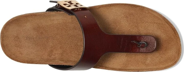 Tory Burch Mellow Thong Sandals Women's Wedge Shoes Negroni/Light Teak : 9.5 M, Suede - Image 2