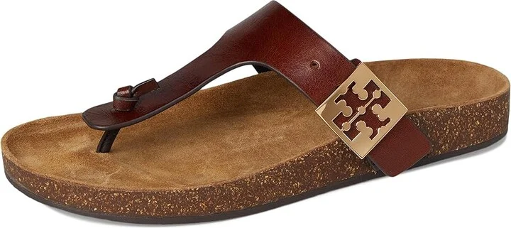 Tory Burch Mellow Thong Sandals Women's Wedge Shoes Negroni/Light Teak : 9.5 M, Suede - Image 5