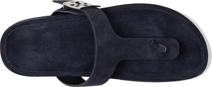 Tory Burch Mellow Thong Sandals Women's Wedge Shoes New Navy/New Navy : 6.5 M, Suede - Image 2