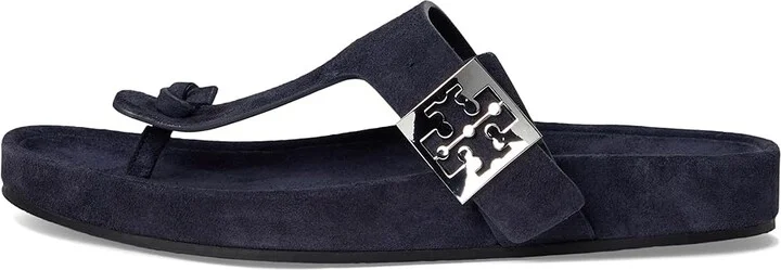 Tory Burch Mellow Thong Sandals Women's Wedge Shoes New Navy/New Navy : 6.5 M, Suede - Image 6