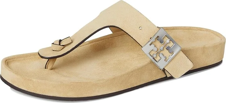 Tory Burch Mellow Thong Sandals Women's Wedge Shoes Praline/Praline : 7 M, Suede - Image 5