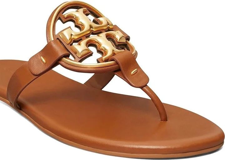 Tory Burch Metal Miller Soft Women's Shoes Bourbon Miele/Gold : 5 M, Leather - Image 3