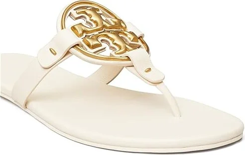 Tory Burch Metal Miller Soft Women's Shoes New Cream/Gold : 4.5 M, Leather - Image 3