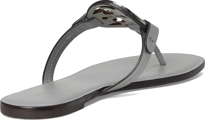 Tory Burch Metal Miller Women's Shoes Loutre Gray/Silver : 10.5 M, Leather - Image 4