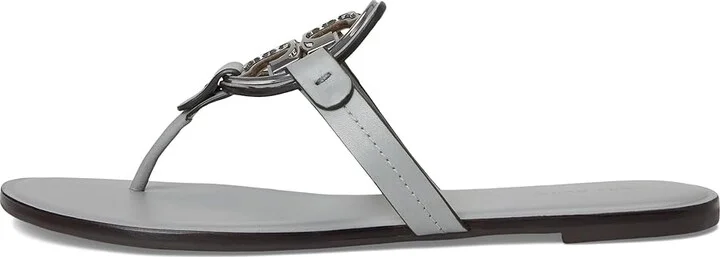 Tory Burch Metal Miller Women's Shoes Loutre Gray/Silver : 10.5 M, Leather - Image 6