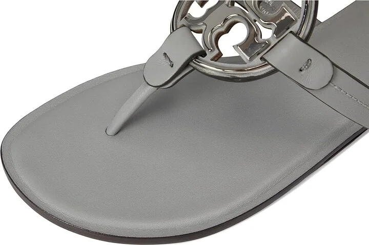 Tory Burch Metal Miller Women's Shoes Loutre Gray/Silver : 10.5 M, Leather - Image 7