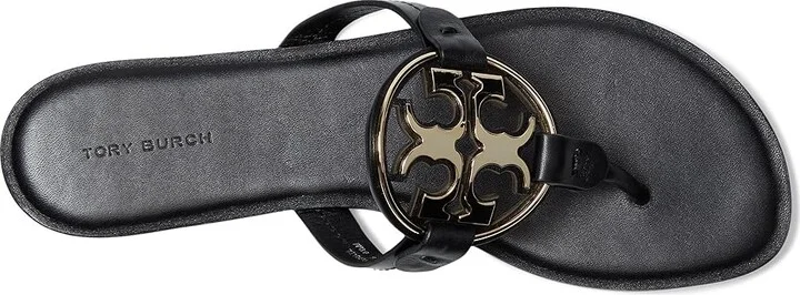 Tory Burch Metal Miller Women's Shoes Perfect Black/Gold 1 : 10 M, Leather - Image 2