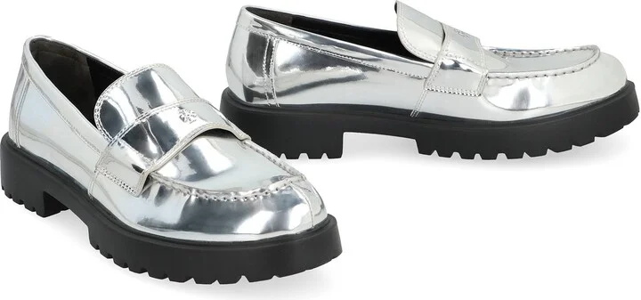 Tory Burch Metallic Eco Leather Loafers - Image 3